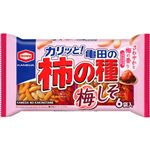 亀田製菓 亀田の柿の種梅しそ6袋詰 164g