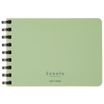 コクヨ ソフトリングメモ スーファ 方眼80枚 A7 緑