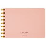 コクヨ ソフトリングメモ スーファ 方眼80枚 A7 桃