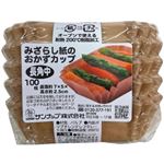 サンナップ みざらし紙のおかずカップ 長角中 100枚