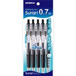 ゼブラ エマルジョンボールペン スラリ0.7 黒 5本入 P－BN11－BK5