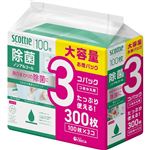日本製紙クレシア スコッティ ウェットティシュー 除菌 ノンアルコール つめかえ用 100枚×3個