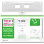 日本製紙クレシア スコッティ ウェットティシュー 除菌 ノンアルコールタイプ 58枚×6個