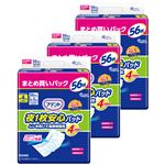 【ケース販売】大王製紙 アテント 夜1枚安心パッド ムレを防いで長時間吸収 4回吸収 56枚×3個