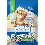 【ペット用】大王製紙 キミおもい おしっこチェックできる固まる紙のネコ砂 5L