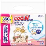 大王製紙 グ～ンプラス 汚れすっきりおしりふき 360枚（60枚×6個）