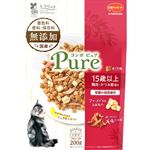 【ペット用】日本ペットフード コンボ ピュア キャット 15歳以上用 まぐろ味・鶏肉・かつお節添え 200g（100g×2袋）