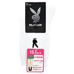 （キッズ）PLAYBOY ソックス クルー15cm丈（ホワイト）サイズ 16～18cm