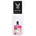 （キッズ）PLAYBOY ソックス ハイクルー20cm丈（ホワイト）サイズ 16～18cm