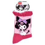 （キッズ）クロミ ミラー クルー丈ソックス（ピンク）サイズ 15～20cm