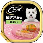 【ペット用】マース ジャパン リミテッド シーザー トレイ 絹ささみ味 野菜入り 100g