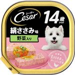 【ペット用】マース ジャパン リミテッド シーザー トレイ 14歳からの 絹ささみ 野菜入り 100g