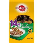 【ペット用】マース ジャパン リミテッド ペディグリー パウチ とろみタイプ 14歳から用 ビーフ 緑黄色野菜 70g×3袋
