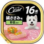 【ペット用】マース ジャパン リミテッド シーザー トレイ 16歳からの 絹ささみ味 野菜入り 100g