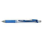 ぺんてる ゲルインキボールペン ノック式エナージェル 0.7mm（シルバー軸 青）