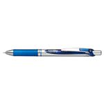 ぺんてる ゲルインキボールペン ノック式エナージェル 0.5mm（シルバー軸 青）