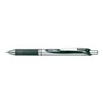 ぺんてる ゲルインキボールペン ノック式エナージェル 0.3mm（シルバー軸 黒）