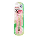 【1才6ヶ月頃～】ピジョン 乳歯ブラシ レッスン段階4（ピンク）2本入