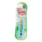 【1才6ヶ月頃～】ピジョン 乳歯ブラシ レッスン段階4（ブルー）2本入