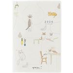 デザインフィル【2026年1月始まり】ポケットダイアリー（ネコ柄）ミニ 22357006