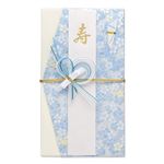 マルアイ 金封 hana 洋風（ブルー）中袋付。1枚入