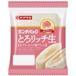 ヤマザキ ランチパック とろリッチ生 生クリーム入り桃クリーム 2個入