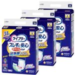 【ケース販売】ユニ・チャーム ライフリー ズレずに安心 紙パンツ用尿とりパッド 夜用スーパー まとめ買いパック 34枚×3個