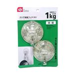 レック クリア吸盤フック 大 2個入り H－272