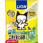【ペット用】ライオンペット ニオイをとる砂 リラックスグリーンの香り 5L