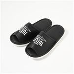 トイレ用ビニール スリッパ 前開き Lサイズ（ブラック）