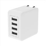 オウルテック USB Type－A 4ポートAC充電器（ホワイト）