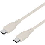 オウルテック 編込シリコンケーブル データ転送 USB Type‐C to USB Type‐C ミストグレー