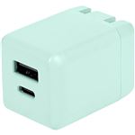 オウルテック AC充電2ポート最大PD20W出力 USB Type‐C×1 USB Type‐A×1 AC充電器 アイスブルー