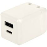 オウルテック AC充電2ポート最大PD20W出力 USB Type‐C×1 USB Type‐A×1 AC充電器 ベージュ