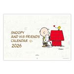 ホールマーク 2026年 壁掛け 二つ折りカレンダー大 スヌーピーピーナッツ 845360