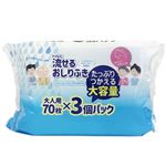 大一紙工 流せる大人用おしりふき 70枚×3個パック