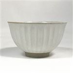 軽量茶碗 しのぎ白釉