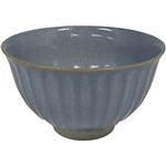 軽量茶碗 しのぎ藍釉
