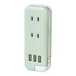 ソニック スリム ポータブルコンセント ポーチ付 USB－A グリーン