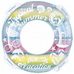 【プール用品】浮輪80cm パステルレインボー