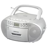 オーム電機 AudioComm CDラジオカセットレコーダー シルバー RCD‐590Z‐S