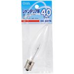 オーム電機 シャンデリア球 E17 クリア 40W LB－C2740－C 04－6374
