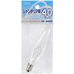 オーム電機 シャンデリア球 E12 クリア 40W LB－C2240－C 04－9465