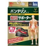 興和 バンテリンコーワ加圧サポーター 腰用固定タイプ 大きめサイズ 1枚 ブラック