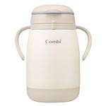 【6ヵ月頃～】コンビ ラクマグ ステンレス 漏れないストロー large R ベージュ 保冷専用 370ml