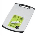 新輝合成 おこしやすいラバー付耐熱抗菌まな板 石目調 LL