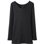 レディース ピースフィット WARM コットン 8分袖（クロ）サイズ M ※他サイズは詳細から選択