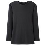 レディース ピースフィット WARM コットン 長袖Tシャツ（クロ）サイズ M ※他サイズは詳細から選択