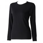 レディース ピースフィット WARM ウール 長袖Tシャツ（クロ）サイズ M ※他サイズは詳細から選択