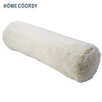 HOME COORDY フェイクファー ボルスタークッション アイボリー 20×70cm